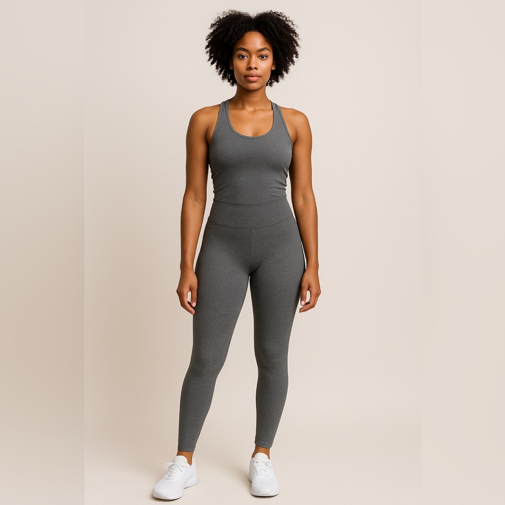 Swank A Posh “Second Skin Sculpting” Leggings M (6–8) – Heather Grey, NWOT